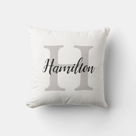 Monogrammad Dekorativ kudde utomhus med skript Nam