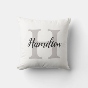 Monogrammad Dekorativ kudde utomhus med skript Nam