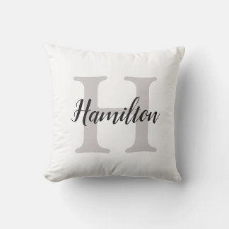 Monogrammad Dekorativ kudde utomhus med skript Nam