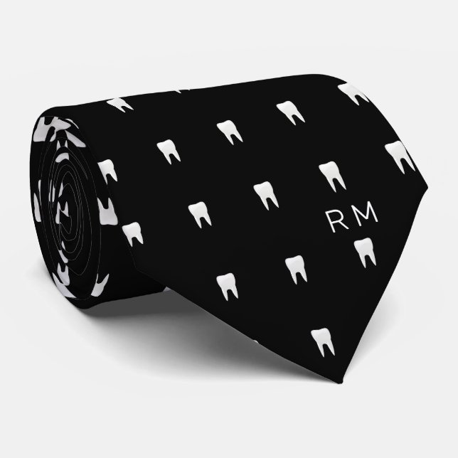Monogrammad Dentist Orthodontist Tooth Mönster Slips (Rullad)