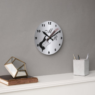 Monogrammad Electric Guitar Rund Klocka