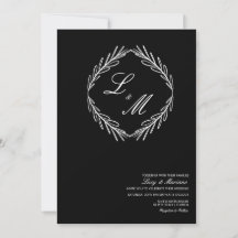 Monogrammad Elegant Gren Bröllop Logotyp C