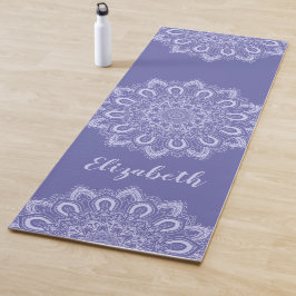 Monogrammad Elegant Lila Blue Mandala