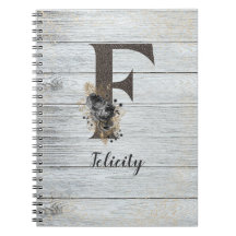 Monogrammad Elegant Modern Goth Black Ro F