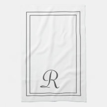 Monogrammad elegant White och Black Monogrammed