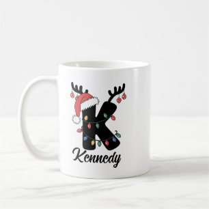 Monogrammad familjejul Helgdag för Personlig Kaffemugg