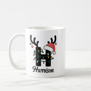 Monogrammad familjejul Helgdag för Personlig Kaffemugg