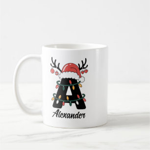 Monogrammad familjejul Helgdag för Personlig Kaffemugg