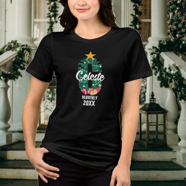 Monogrammad Family jul C Namn: T Shirt (Skapare uppladdad)
