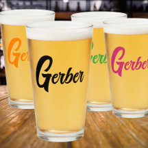 Monogrammad Family Namn Beer Glass Kopp
