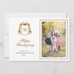 Monogrammad Family Thanksgiving Meddelande