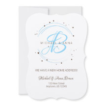 Monogrammad för nytt adress meddelande