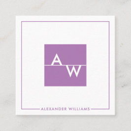 Monogrammad Formal Box Fyrkantigt Visitkort