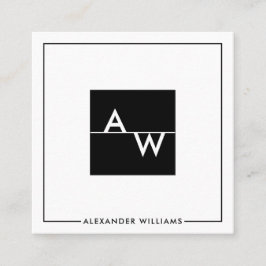 Monogrammad Formal Box Fyrkantigt Visitkort