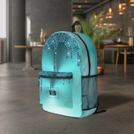 Monogrammad Glitter-dropp av skalmetall