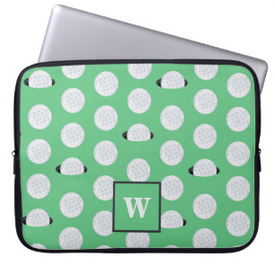 Monogrammad Golfer Hål i en Golf Bollar Laptop Fodral