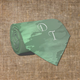 Monogrammad grönt camo mönster slips