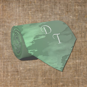 Monogrammad grönt camo mönster slips