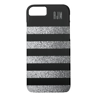 Monogrammad grunge SILVER Rand Black