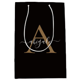 Monogrammad Guld Sable Black | Minimal Elegant