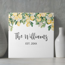 Monogrammad Gult Lemon Träd