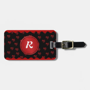 Monogrammad Heart Luggage-tagg Bagagebricka