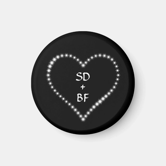 Monogrammad Heart Magnet (Framsidan)