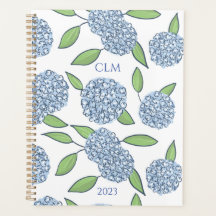 Monogrammad Hydrangea Planner