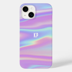 Monogrammad Iridescent Girly Abstrakt Contemporary