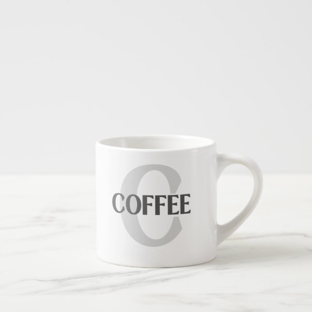 Monogrammad kaffe espressomugg (Höger)
