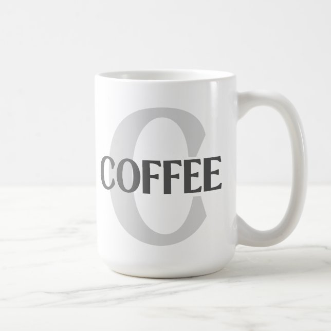 Monogrammad kaffe kaffemugg (Höger)