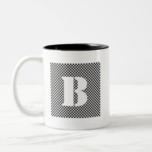 Monogrammad kaffe Mugg (Vänster)