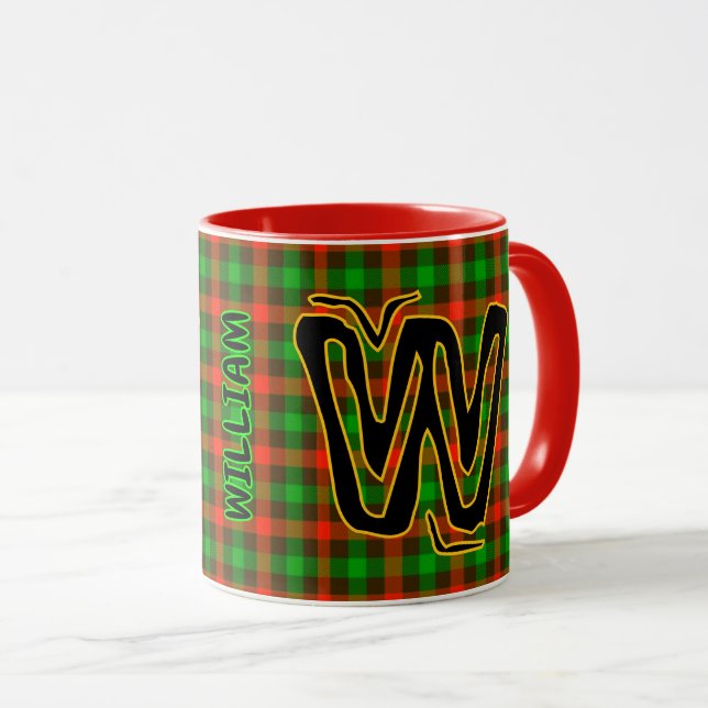 Monogrammad kaffekoffe av rostfritt Vintage som ko Mugg (Framsida höger)