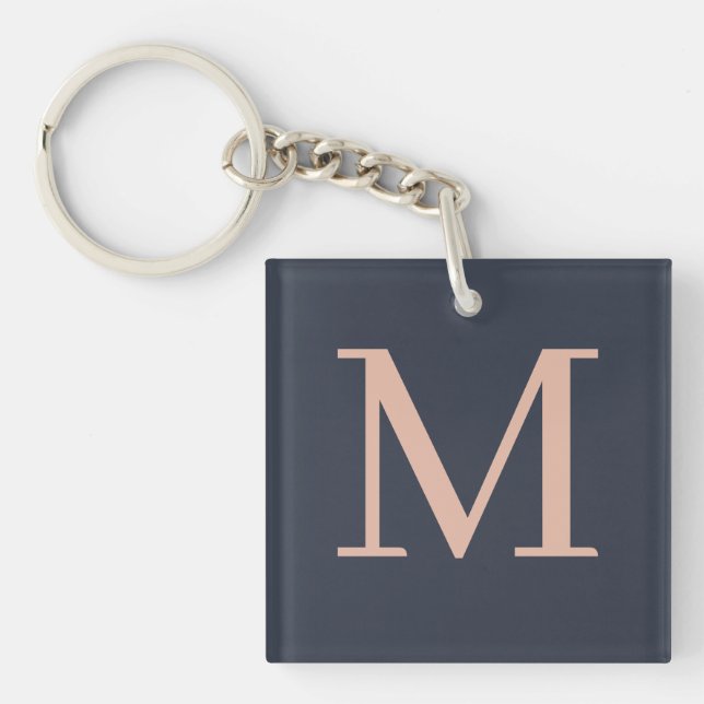 Monogrammad kol- och Ljus rosa Personlig (Framsidan)