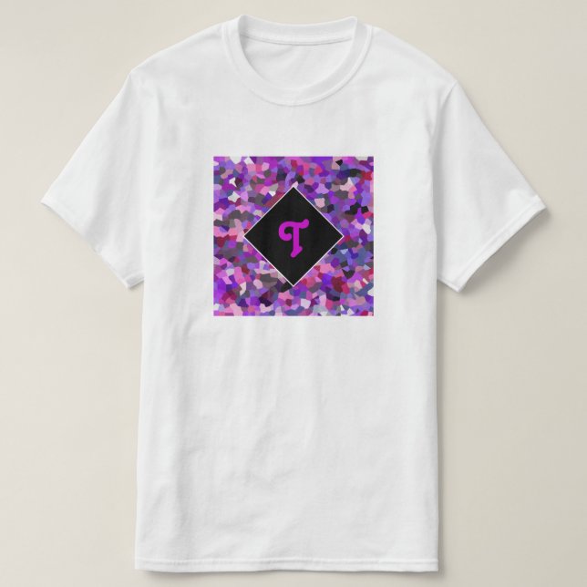 Monogrammad Konfetti-Lila Tröja (Design framsida)