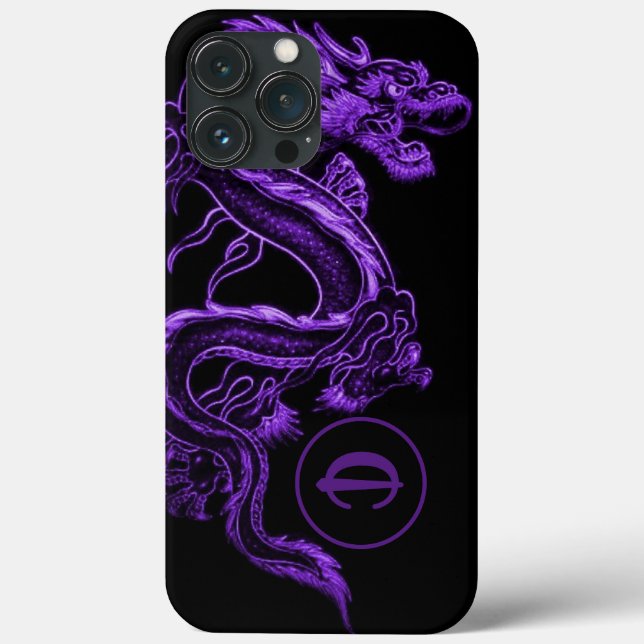 Monogrammad Lila Asian Dragon (Baksida)