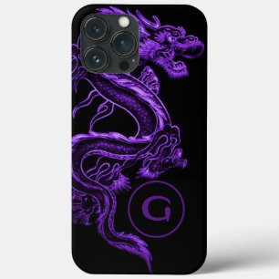 Monogrammad Lila Asian Dragon