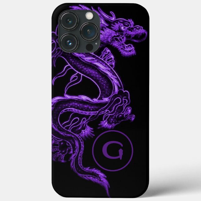 Monogrammad Lila Asian Dragon (Baksida)