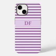 Monogrammad Lila/White Rand