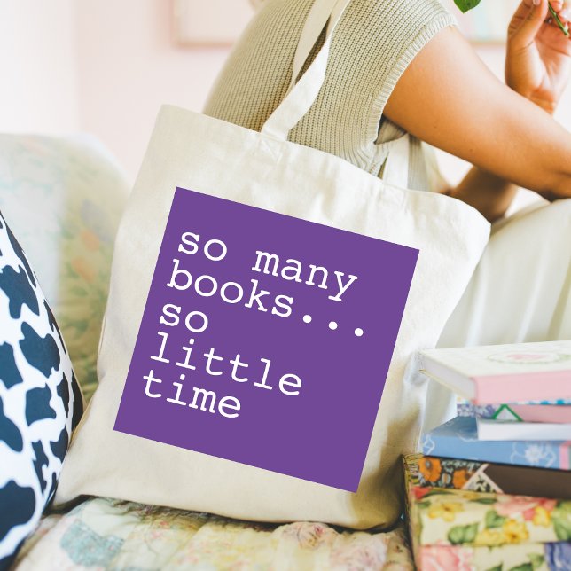 Monogrammad Lilac Bok Älskare så många Bokar Tygkasse (Skapare uppladdad)