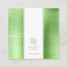 Monogrammad Lime Green Metallic Foil Consultant
