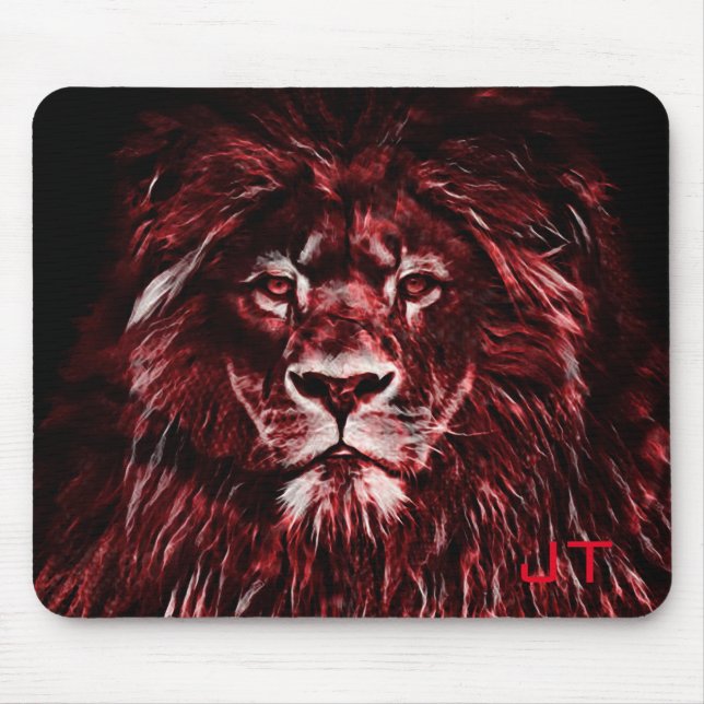 Monogrammad Majestic Red Lejon Musmatta (Framsidan)