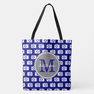 Monogrammad marinkamera Mönster med eget namn Tygkasse