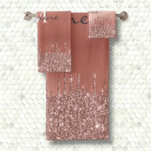 Monogrammad Metallic Ro Guld-droppning Glitter