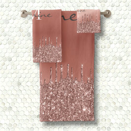 Monogrammad Metallic Ro Guld-droppning Glitter