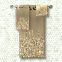 Monogrammad metallisk 14 kB-Glitter med Guld