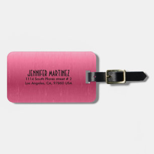Monogrammad Metallisk Rosa Brushed Aluminium-utsee Bagagebricka