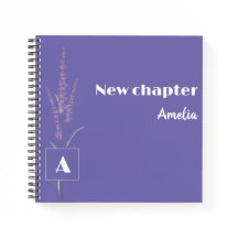 Monogrammad, minimalistisk lavender Pension namn