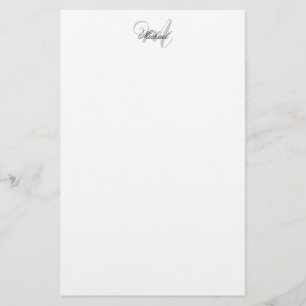 Monogrammad, minimalistisk, vanlig modern brevpapper