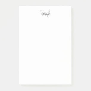 Monogrammad, minimalistisk, vanlig modern post-it block